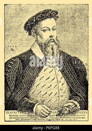 Moritz, Kurfürst von Sachsen (1521-1553). Nachdem das Öl Gemälde von Lukas Cranach, Lucas Cranach 1881 Stockfoto