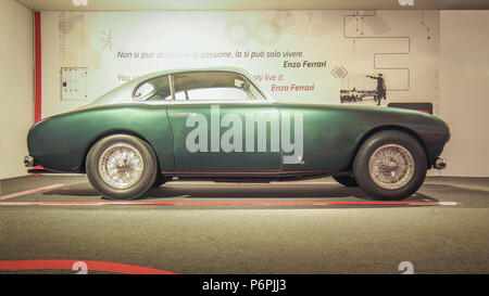 MARANELLO, ITALIEN - Juli 21, 2017: 1950 Ferrari 195 Inter Vignale'' im Ferrari Museum. Stockfoto