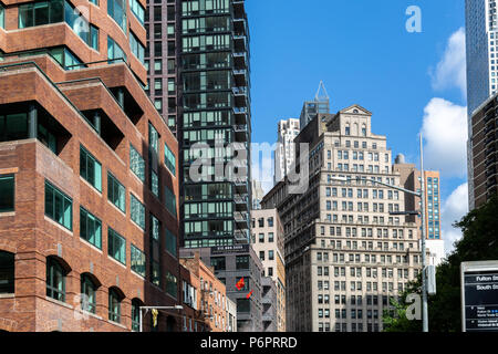 New York City/USA - 25.06.2018: Apartment in der Fulton Street Financial District von Manhattan in New York City Stockfoto