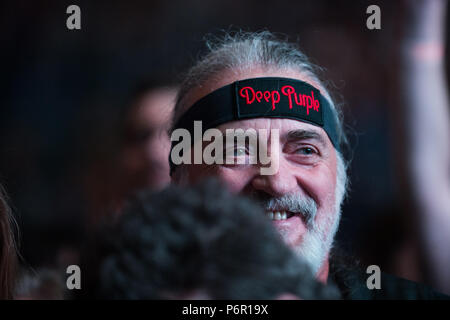 Krakau, Polen. 1. Juli 2018. Tiefe Purplefan ist tauron Arena Krakau als Teil der Farewell Tour gesehen '' Kredit Der lange Abschied Tour': Omar Marques/SOPA Images/ZUMA Draht/Alamy leben Nachrichten Stockfoto