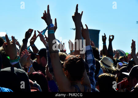 Panensky Tynec, Tschechische Republik. 30. Juni, 2018. Der dritte Tag der Aerodrome Festival in Panensky Tynec, Tschechien, Freitag, 30. Juni 2018. Credit: Ondrej Hajek/CTK Photo/Alamy leben Nachrichten Stockfoto