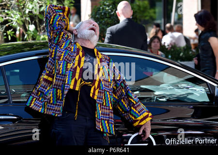 München, Deutschland. 02 Juli, 2018. US-britischen Regisseur Terry Gilliam der CineMerit Gala anreisen. Credit: Felix Hörhager/dpa/Alamy leben Nachrichten Stockfoto