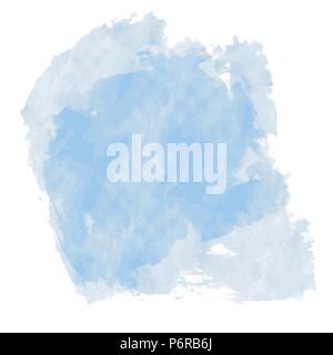 Blau Aquarell isoliert splash Fleck Hintergrundmuster, Vector Illustration Stock Vektor