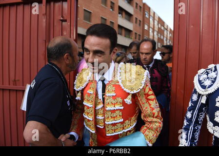 Soria, Spanien. 01. Juli, 2018. Spanische Stierkämpfer Enrique Ponce dargestellt in Soria, im Norden von Spanien. Credit: Jorge Sanz/Pacific Press/Alamy leben Nachrichten Stockfoto