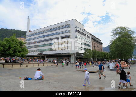 Torgallmenningen in Bergen, Norwegen Stockfoto