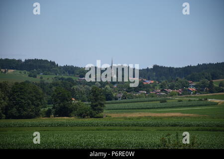 Landschaft bei Bad Endorf Chiemgau Stockfoto