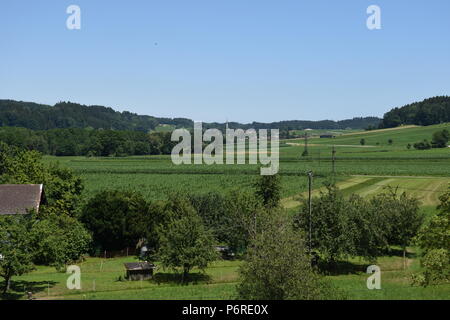 Landschaft bei Bad Endorf Chiemgau Stockfoto