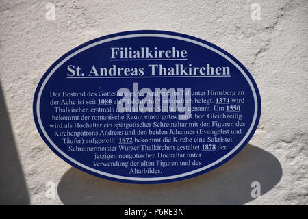 Filialkirche St. Andreas bei Bad Endorf Chiemgau Chiemsee Stockfoto