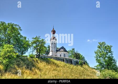 Filialkirche St. Andreas bei Bad Endorf Chiemgau Chiemsee Stockfoto