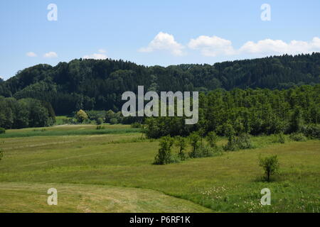 Landschaft bei Bad Endorf Chiemgau Stockfoto