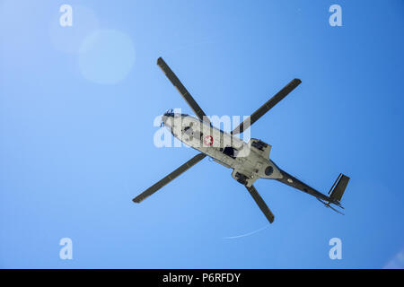 Super Puma Helikopter der Schweizer Armee Stockfoto