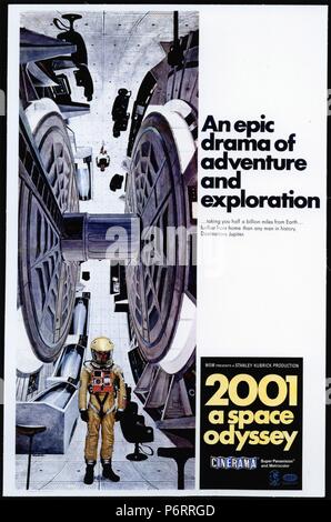 2001: A Space Odyssey Jahr: Großbritannien/USA 1968 Regie: Stanley Kubrick Poster (USA) Stockfoto