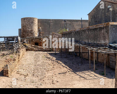 Auf der Burg os Castro Marim, Algarve, Portugal Stockfoto