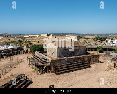 Auf der Burg os Castro Marim, Algarve, Portugal Stockfoto