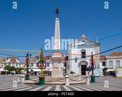 In den Straßen von Vila Real de Santo Antonio, Algarve, Portugal Stockfoto