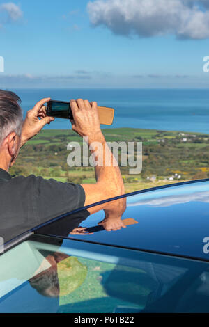 Bewundern Sie die Aussicht Newport nr Fishguard Wales Pembrokeshire. Stockfoto