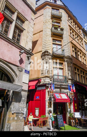 Le Bistrot de Lyon, traditionelles Essen Restaurant in Lyon, Frankreich Stockfoto