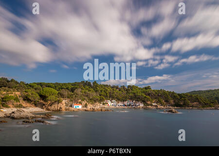 Schöne Bucht an der Costa Brava, La Fosca in Spanien Stockfoto