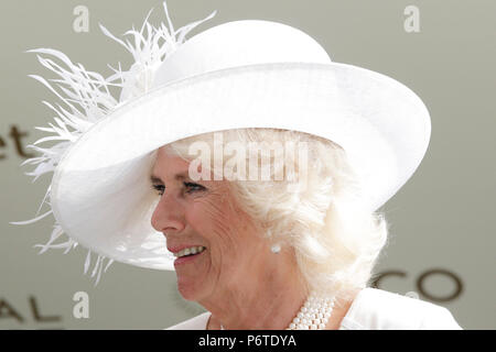 Royal Ascot, Porträt der Herzogin von Cornwall, Camilla Mountbatten-Windsor Stockfoto