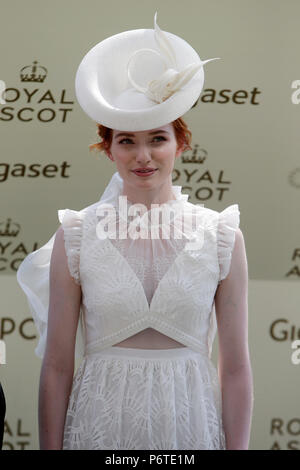 Royal Ascot, Porträt der Schauspielerin Eleanor Tomlinson Stockfoto