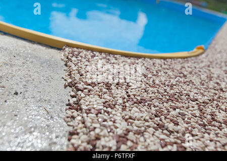 Textur der Kiesel in einem exponierten Aggregat Stiftung Stockfoto