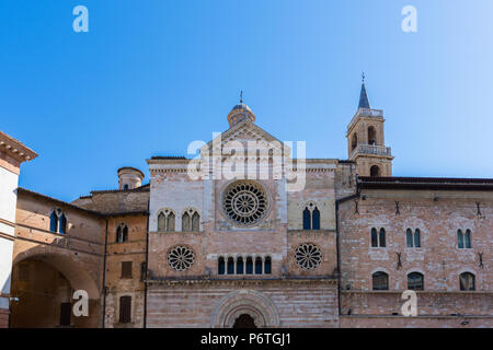 FOLIGNO, Italien - 8 August 2017 - Kathedrale San Feliciano in Foligno, Umbrien, Italien. Stockfoto