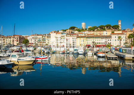 Le Vieux Port, Cannes, Alpes Maritimes, Provence-Alpes-Cote d'Azur, Französische Riviera, Frankreich Stockfoto