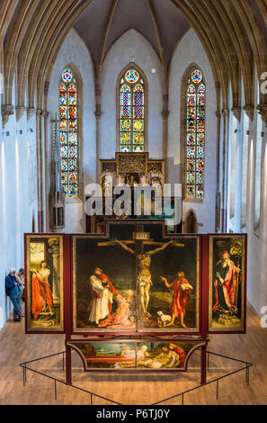 Der Isenheimer Altar in das Museum Unterlinden, Colmar, die Elsässer Weinstraße, Frankreich Stockfoto