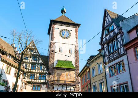 Deutschland, Baden-Württemberg, Freiburg im Breisgau. Freiburg Freiburger Münster (Dom) in der historischen Altstadt (Altstadt) in Freiburg. Stockfoto