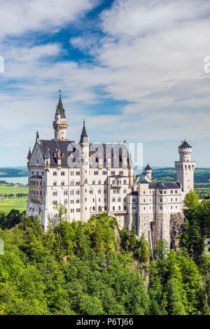 Schloss Neuschwanstein oder Schloss Neuschwanstein, Schwangau, Bayern, Deutschland Stockfoto