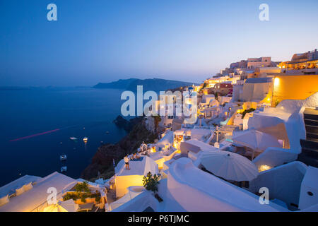 Oia, Santorini (Thira), Kykladen, Griechenland Stockfoto