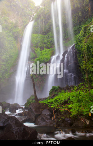 Indonesien, Bali, Mittelgebirge, Sekumpul Wasserfall Stockfoto