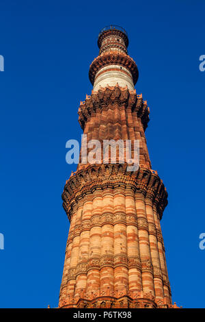 Indien, Delhi, Indien, Delhi, New Delhi, Qutub Minar Stockfoto