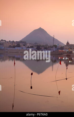 Indien, Rajasthan., Pushkar, Pushkar See Stockfoto