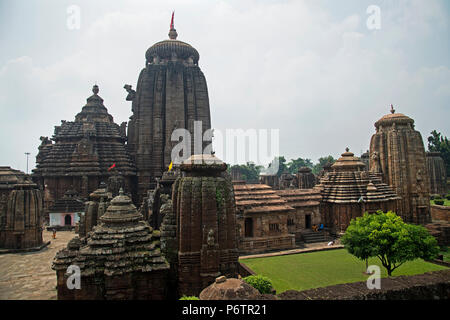 Das Bild der Lingraj Tempel am Bhubhaneshwar, Odisha, Indien Stockfoto