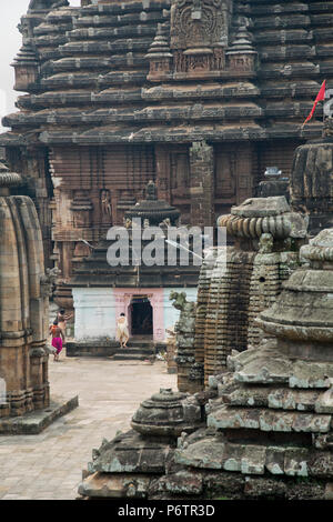 Das Bild der Lingraj Tempel am Bhubhaneshwar, Odisha, Indien Stockfoto