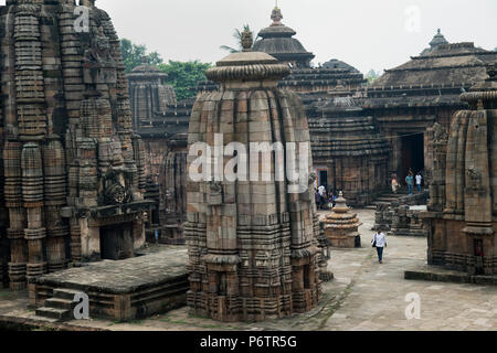 Das Bild der Lingraj Tempel am Bhubhaneshwar, Odisha, Indien Stockfoto