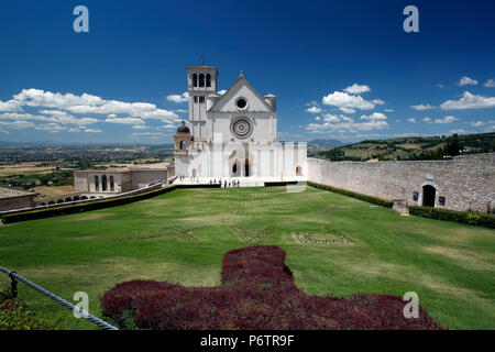 Die Basilika von San Francesco d'Assisi, Assisi, Umbrien, Italien, Europa Stockfoto