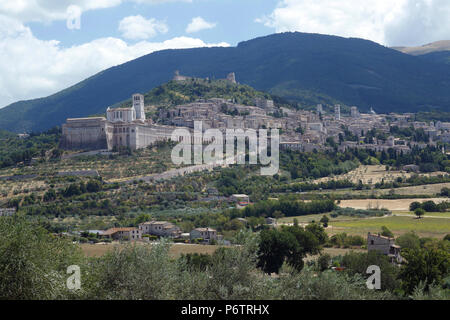 Stadtbild, Assisi, Umbrien, Italien Stockfoto