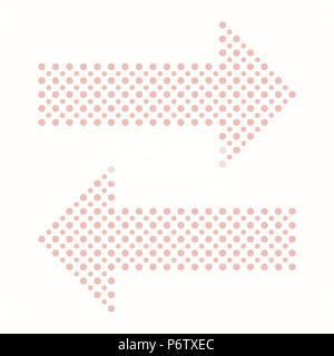 Fein gestrichelten Pfeile Stockfoto