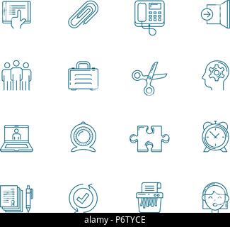 Business Line Icon Set Stock Vektor