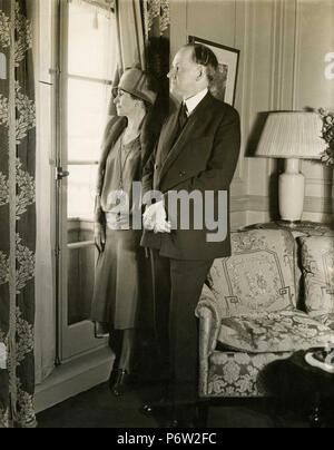 US-Präsident Calvin Coolidge mit seiner Frau, USA 1931 Stockfoto