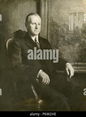 Porträt von US-Präsident Calvin Coolidge, USA 1931 Stockfoto