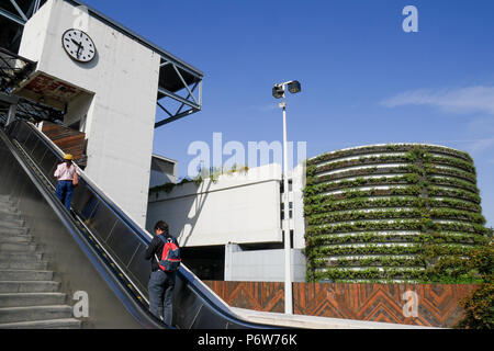 Treppen zum Bahnhof Perrache, Lyon, Frankreich Stockfoto