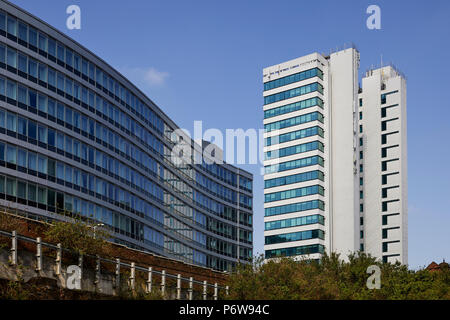 Manchester gebogene Form Bürogebäude Gateway House, Piccadilly Bahnhof Ansatz und 111 Piccadilly Bruntwood Büro Stockfoto