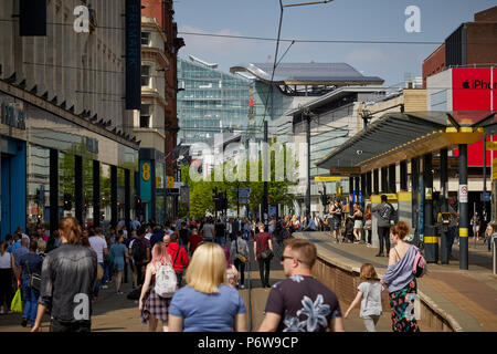 Die Market Street, Manchester Stockfoto