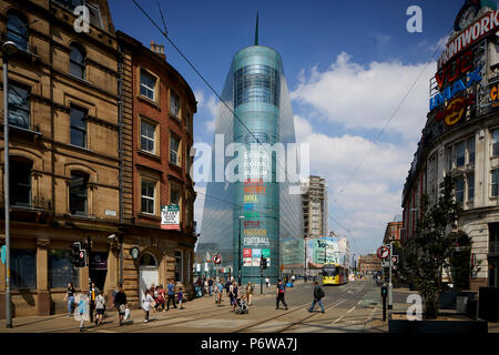 Die National Football Museum England National Museum der Fußball. Es ist in der Urbis Gebäude im Stadtzentrum von Manchester, von Ian Si entwickelt wurde Stockfoto