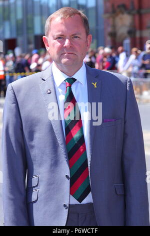 Sir Gary Verity, der CEO von Willkommen in Yorkshire an die Streitkräfte in Scarborough Stockfoto