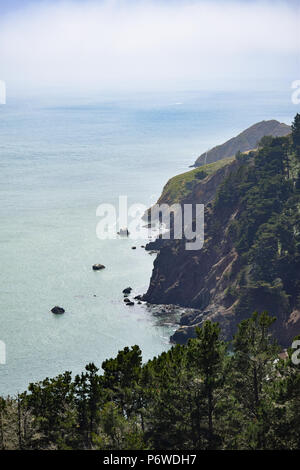 Eine einsame und unberührte Ausdehnung der Marin County Küste, nur wenige Minuten vom Trubel der Golden Gate Bridge und die Innenstadt von San Francisco, CA Stockfoto