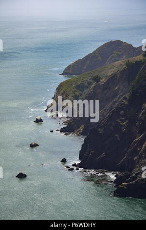 Eine einsame und unberührte Ausdehnung der Marin County Küste, nur wenige Minuten vom Trubel der Golden Gate Bridge und die Innenstadt von San Francisco, CA Stockfoto